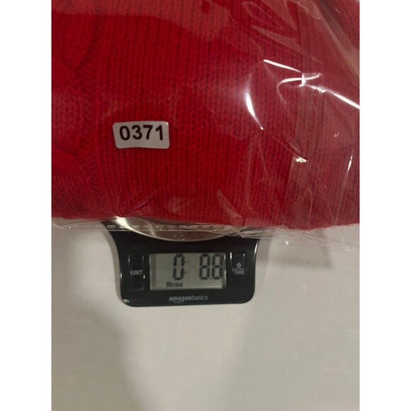 Vintage Childs Wool Sweater Red V- Neck Cable Knit 90s Winter Retro Cozy Classic - Picture 7 of 7